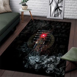 Egypt Djed Area Rug Glow Smoky Dark Style