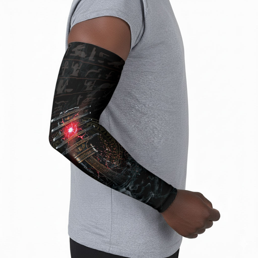 Egypt Djed Arm Sleeves Glow Smoky Dark Style