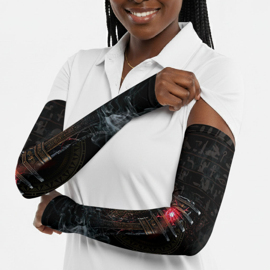Egypt Djed Arm Sleeves Glow Smoky Dark Style