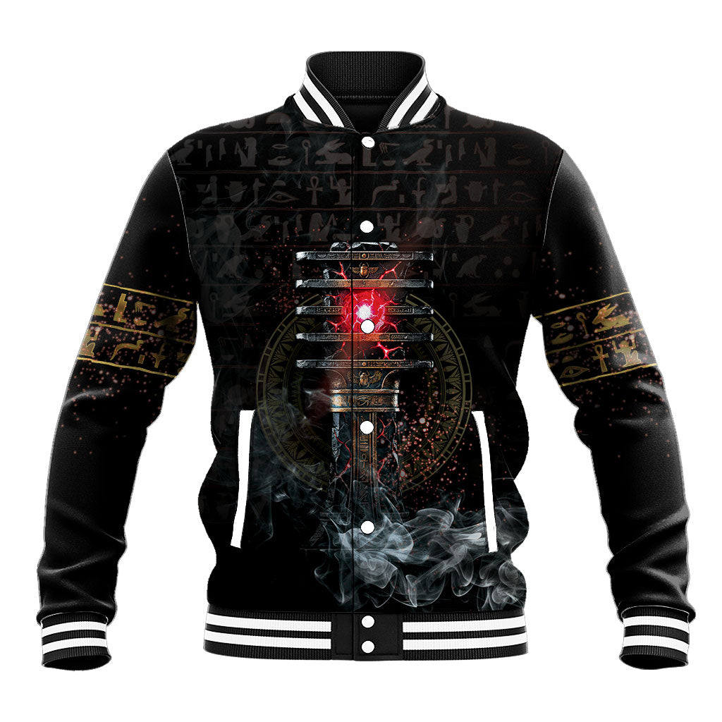 Egypt Djed Baseball Jacket Glow Smoky Dark Style