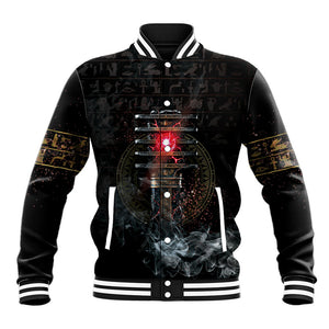 Egypt Djed Baseball Jacket Glow Smoky Dark Style