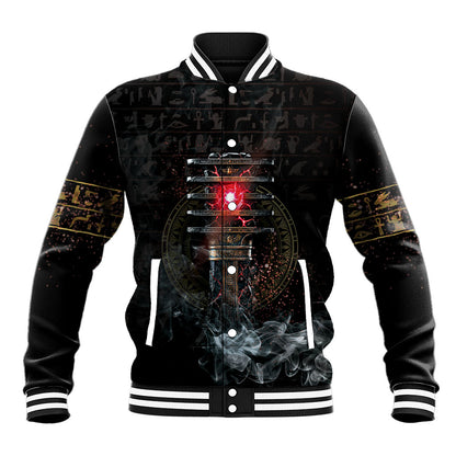 Egypt Djed Baseball Jacket Glow Smoky Dark Style