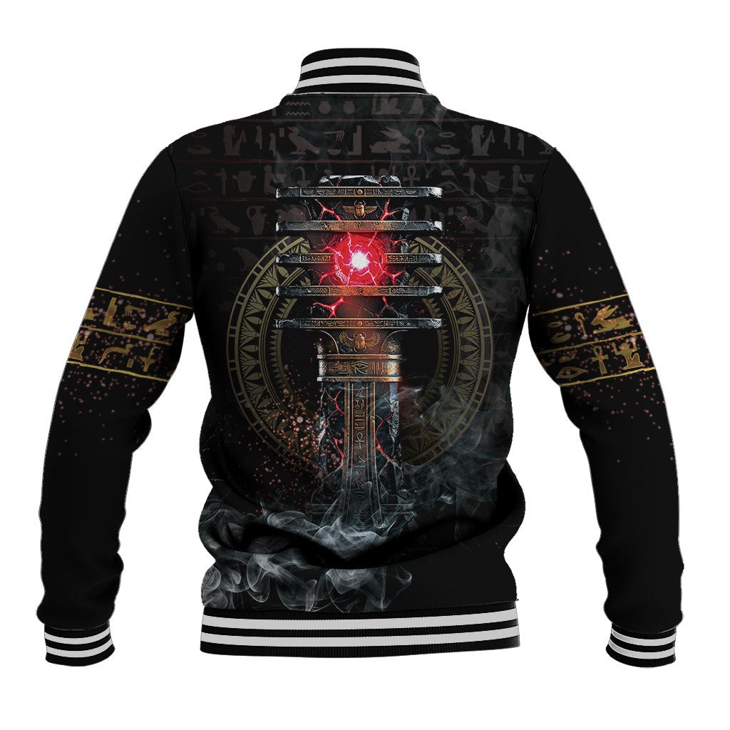 Egypt Djed Baseball Jacket Glow Smoky Dark Style