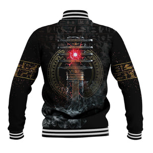 Egypt Djed Baseball Jacket Glow Smoky Dark Style