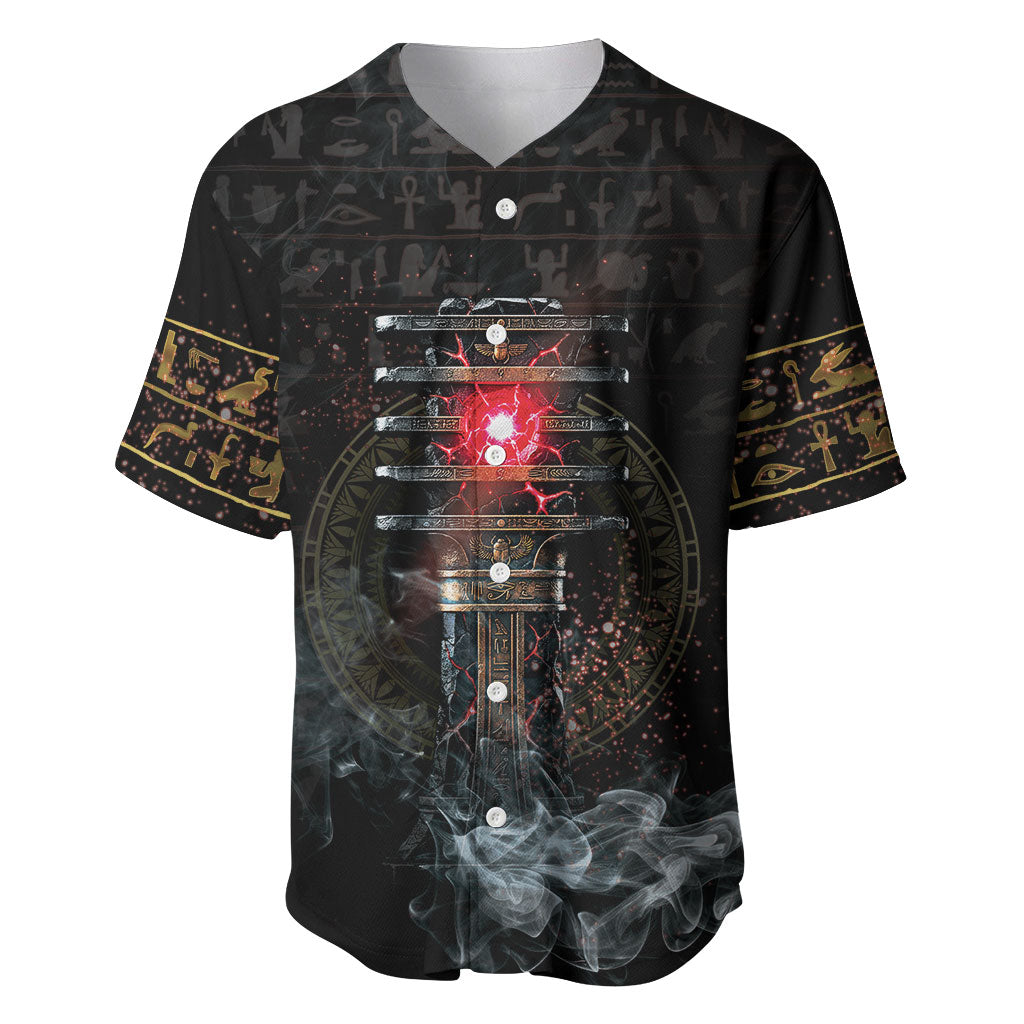 Egypt Djed Baseball Jersey Glow Smoky Dark Style