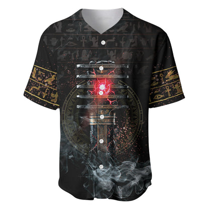 Egypt Djed Baseball Jersey Glow Smoky Dark Style