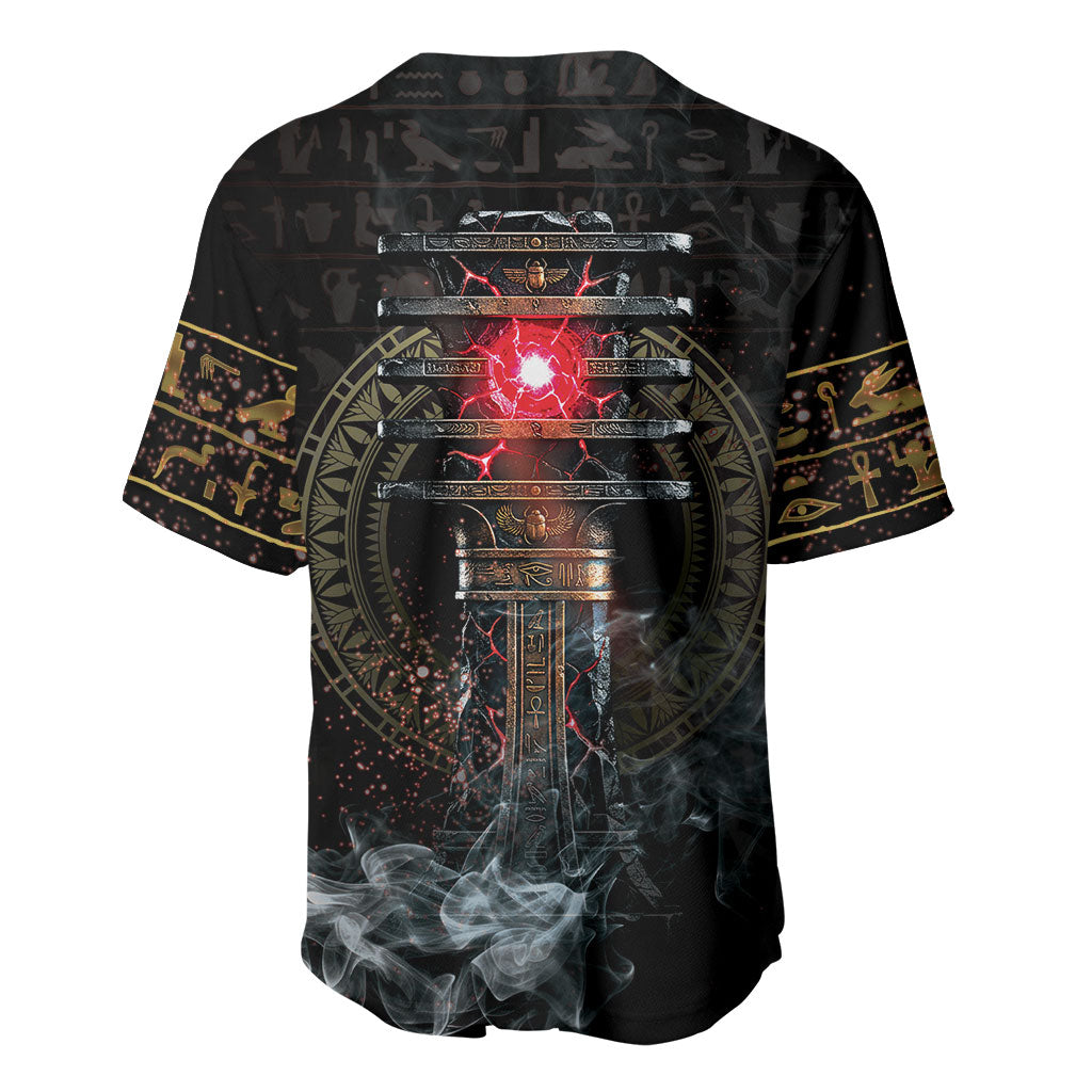 Egypt Djed Baseball Jersey Glow Smoky Dark Style