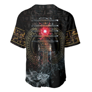 Egypt Djed Baseball Jersey Glow Smoky Dark Style