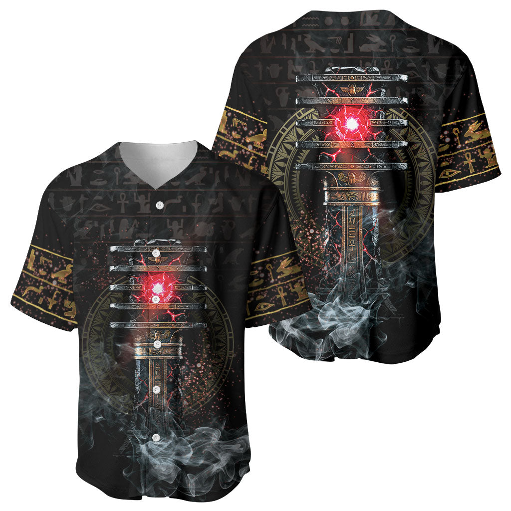 Egypt Djed Baseball Jersey Glow Smoky Dark Style