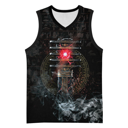 Egypt Djed Basketball Jersey Glow Smoky Dark Style
