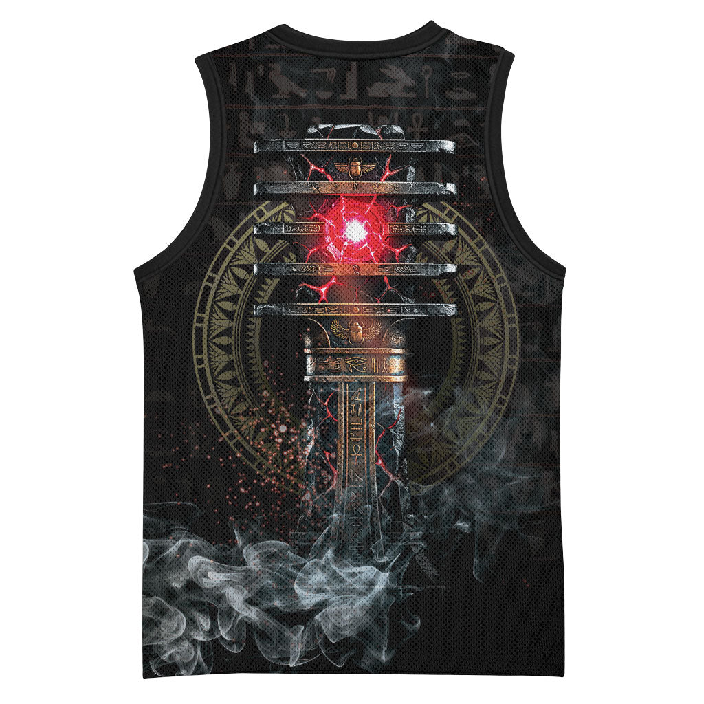 Egypt Djed Basketball Jersey Glow Smoky Dark Style