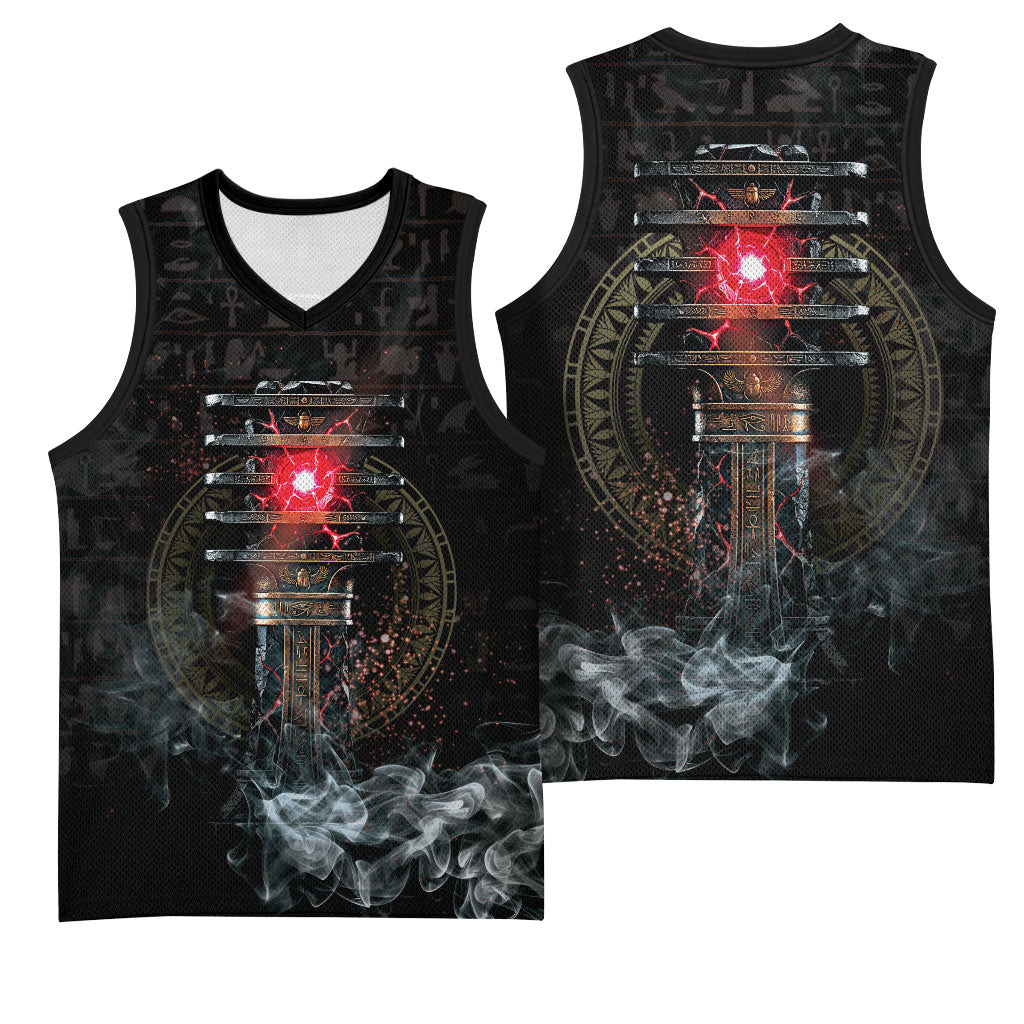 Egypt Djed Basketball Jersey Glow Smoky Dark Style