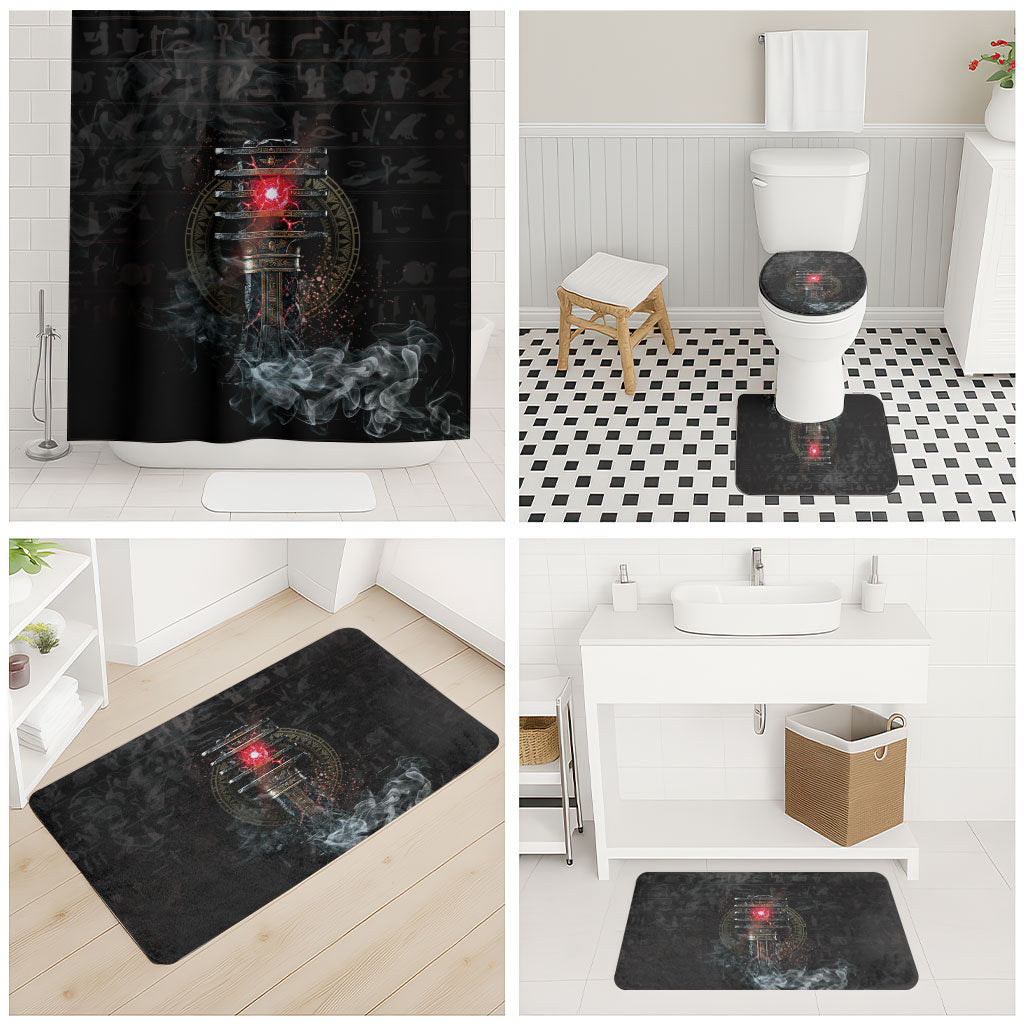 Egypt Djed Bathroom Set Glow Smoky Dark Style