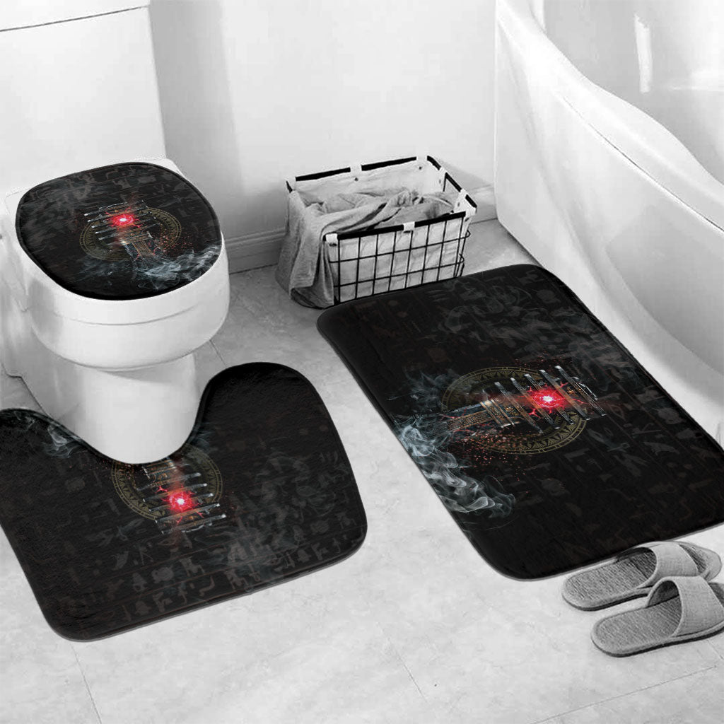 Egypt Djed Bathroom Set Glow Smoky Dark Style