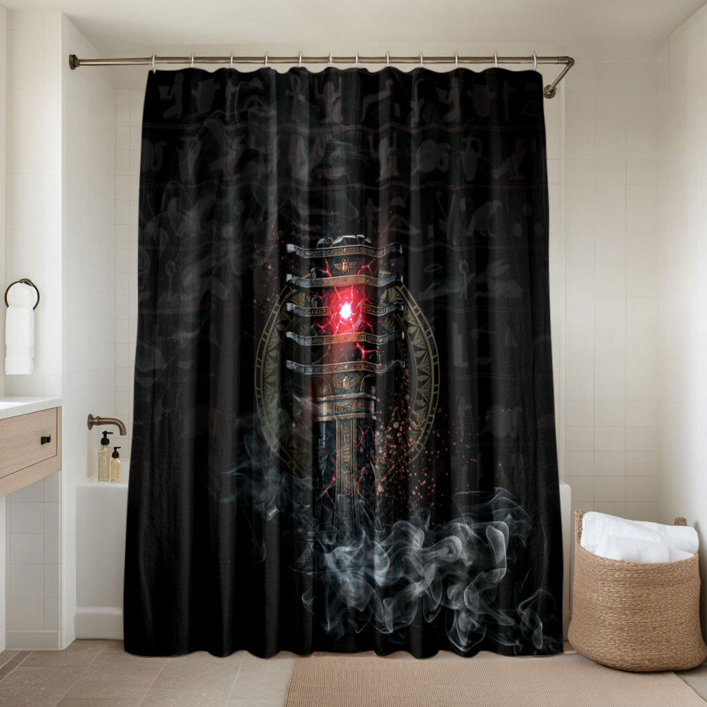 Egypt Djed Bathroom Set Glow Smoky Dark Style