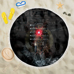 Egypt Djed Beach Blanket Glow Smoky Dark Style