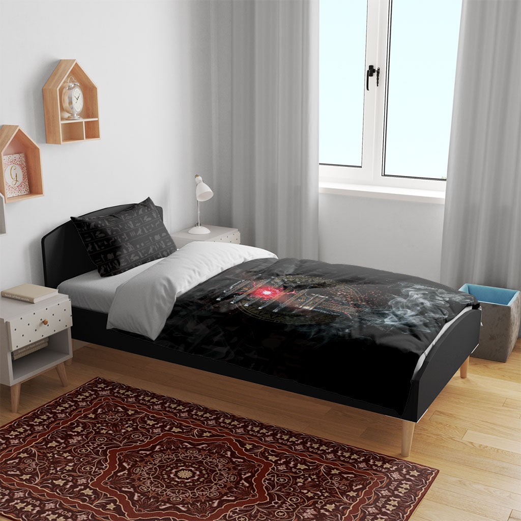 Egypt Djed Bedding Set Glow Smoky Dark Style