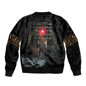 Egypt Djed Bomber Jacket Glow Smoky Dark Style