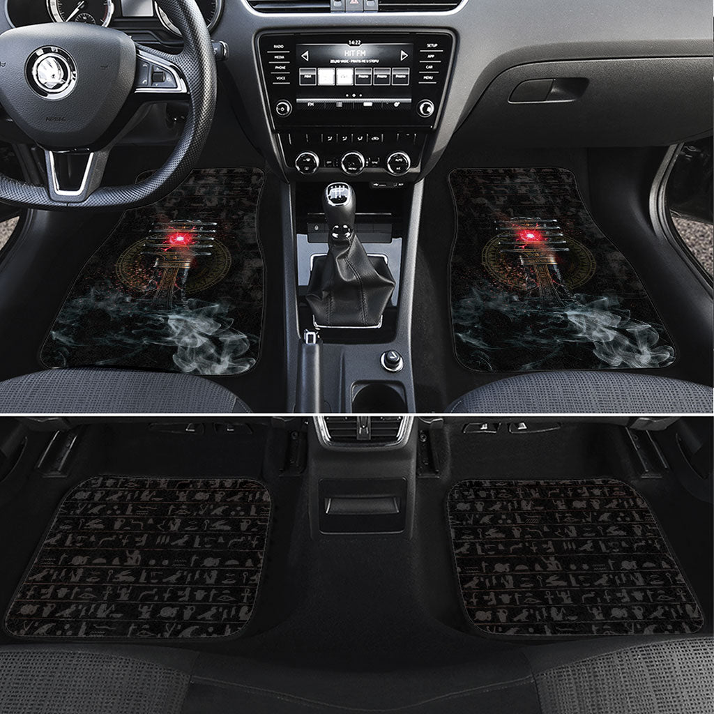 Egypt Djed Car Mats Glow Smoky Dark Style