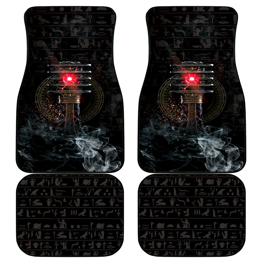 Egypt Djed Car Mats Glow Smoky Dark Style