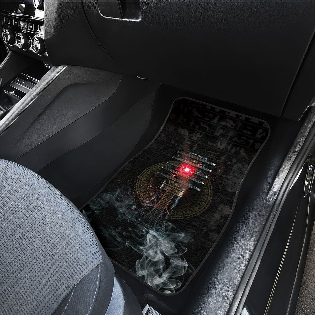 Egypt Djed Car Mats Glow Smoky Dark Style