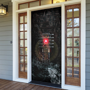 Egypt Djed Door Cover Glow Smoky Dark Style