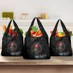 Egypt Djed Grocery Bag Glow Smoky Dark Style