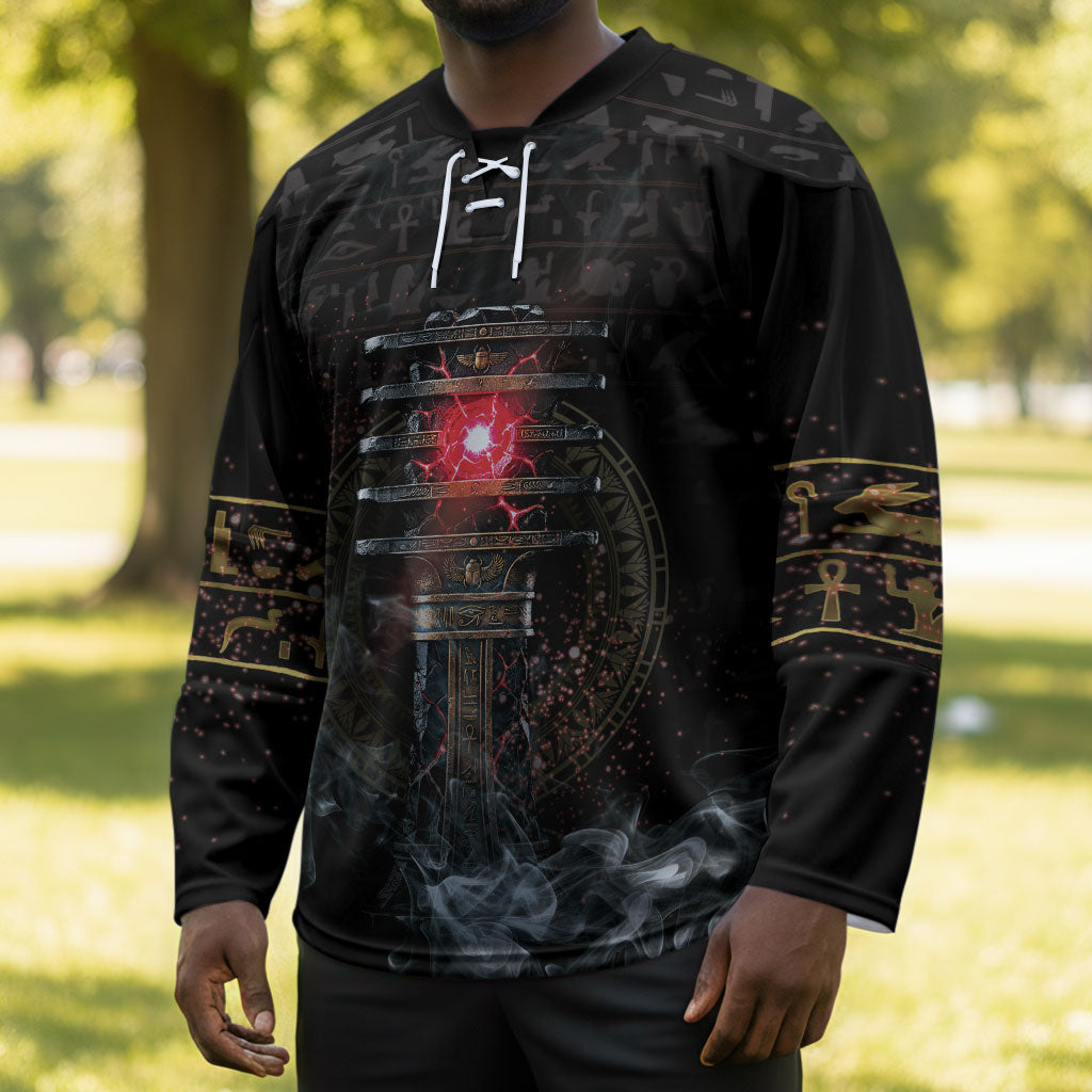 Egypt Djed Hockey Jersey Glow Smoky Dark Style