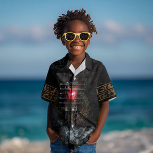 Egypt Djed Kid Hawaiian Shirt Glow Smoky Dark Style