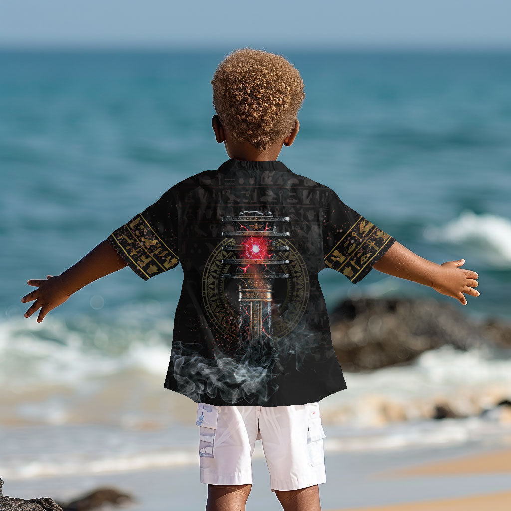 Egypt Djed Kid Hawaiian Shirt Glow Smoky Dark Style