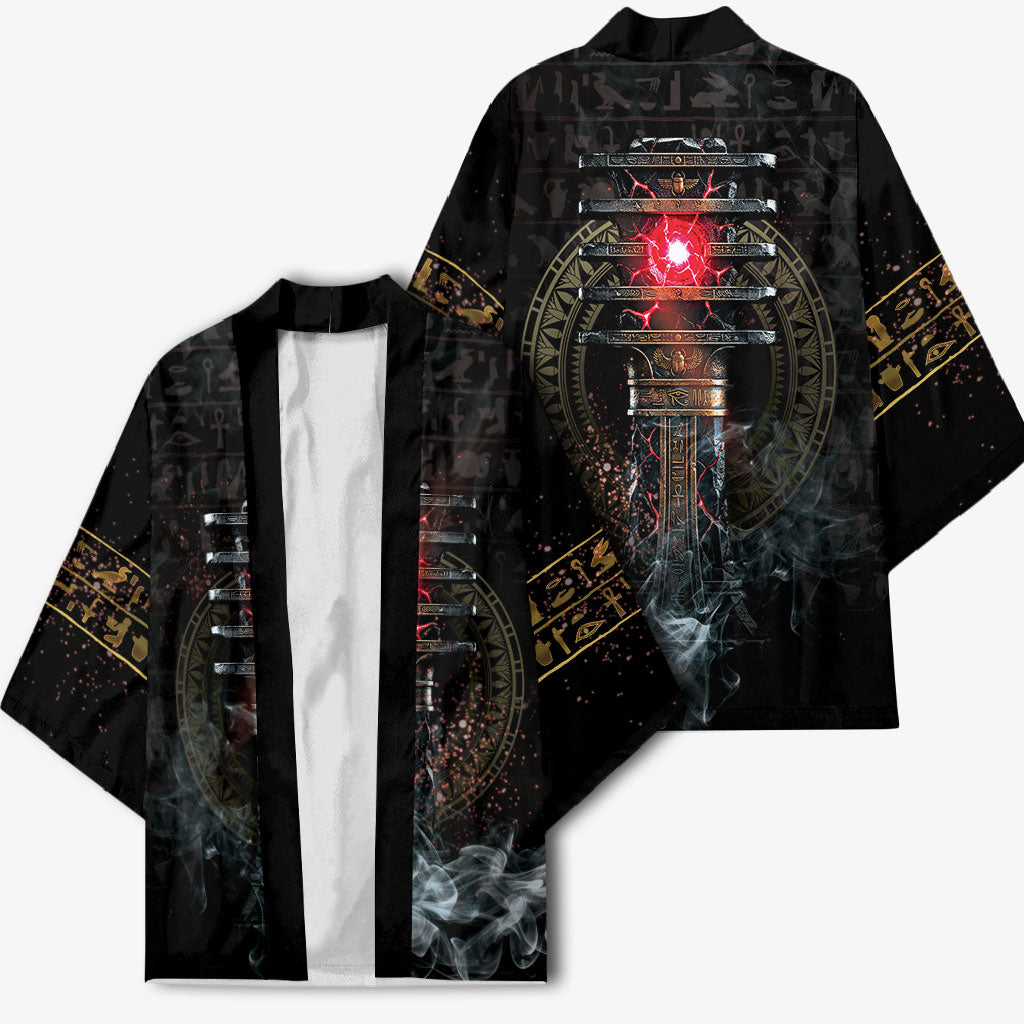 Egypt Djed Kimono Glow Smoky Dark Style