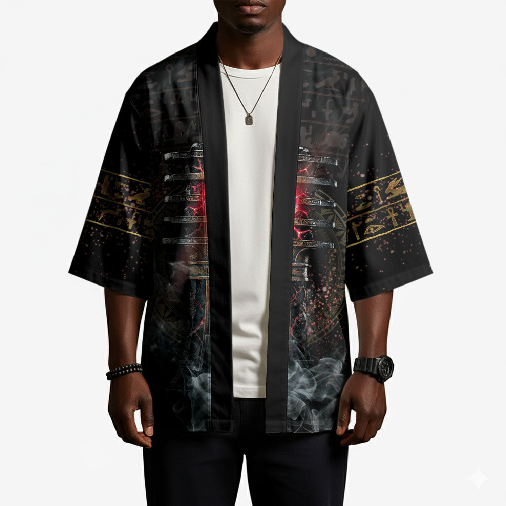 Egypt Djed Kimono Glow Smoky Dark Style
