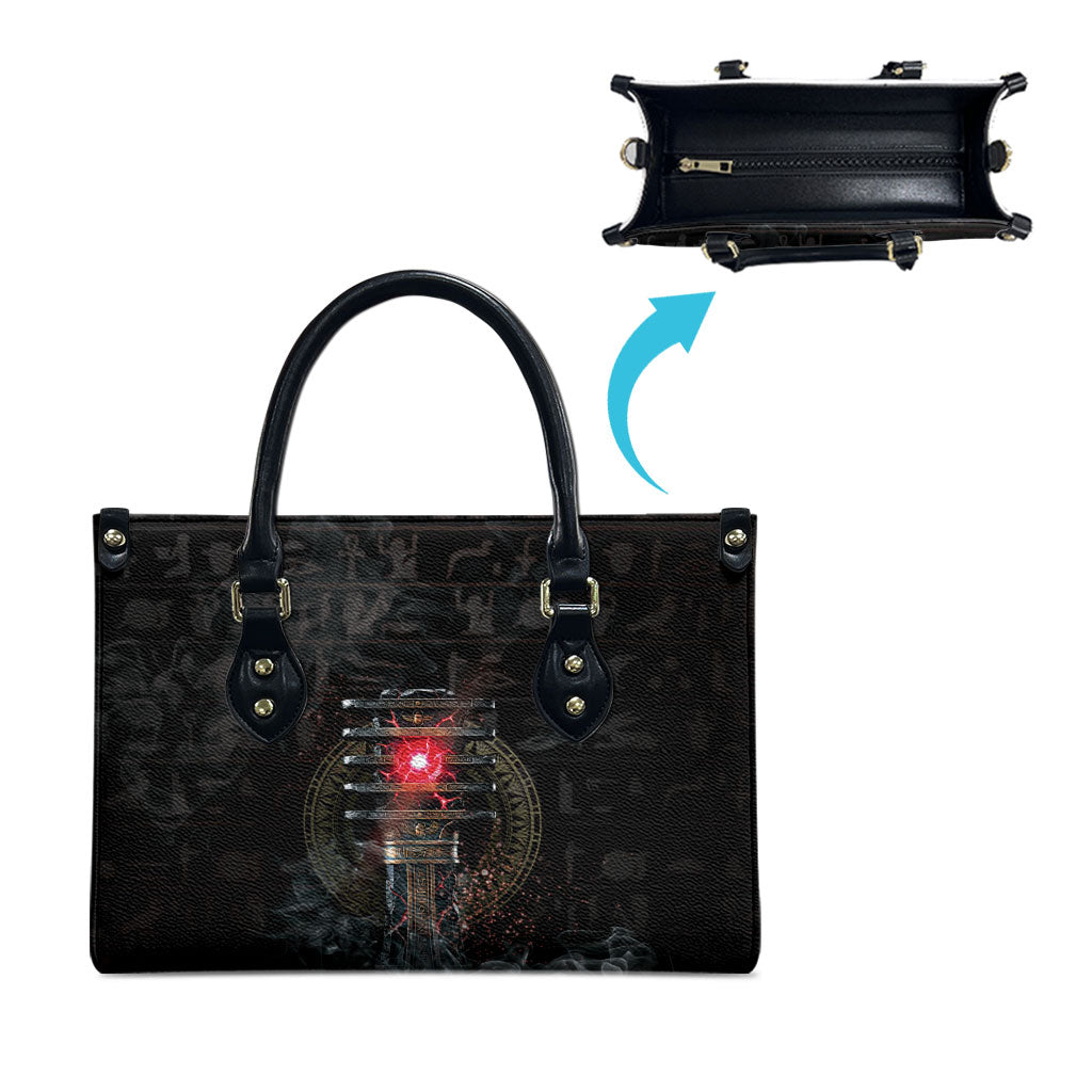 Egypt Djed Leather Bag Glow Smoky Dark Style