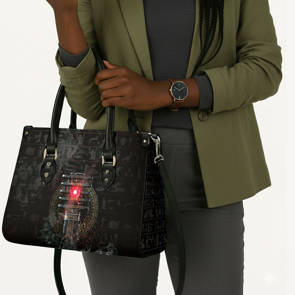 Egypt Djed Leather Bag Glow Smoky Dark Style