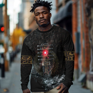 Egypt Djed Long Sleeve Shirt Glow Smoky Dark Style