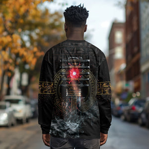 Egypt Djed Long Sleeve Shirt Glow Smoky Dark Style