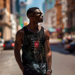 Egypt Djed Men Tank Top Glow Smoky Dark Style