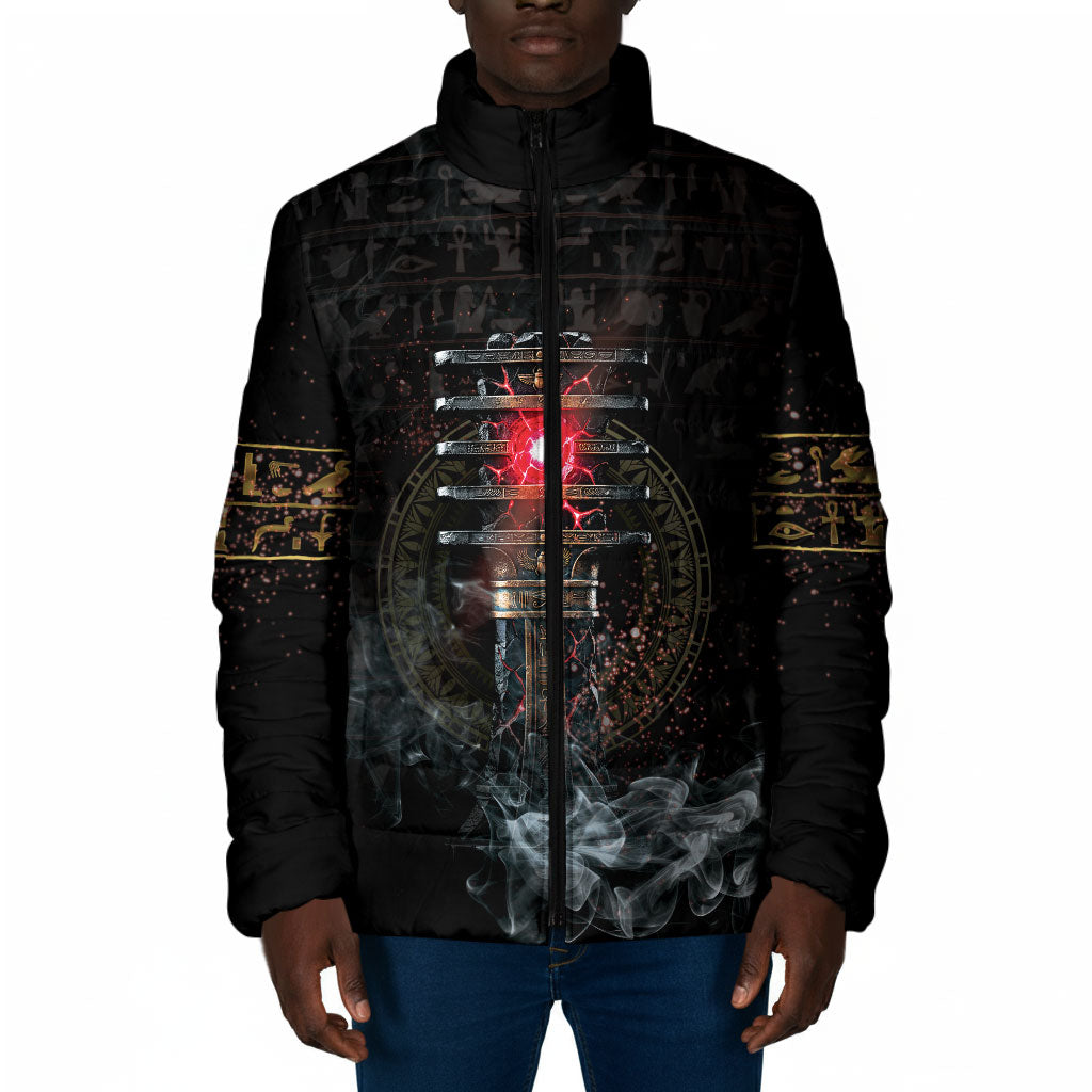 Egypt Djed Padded Jacket Glow Smoky Dark Style