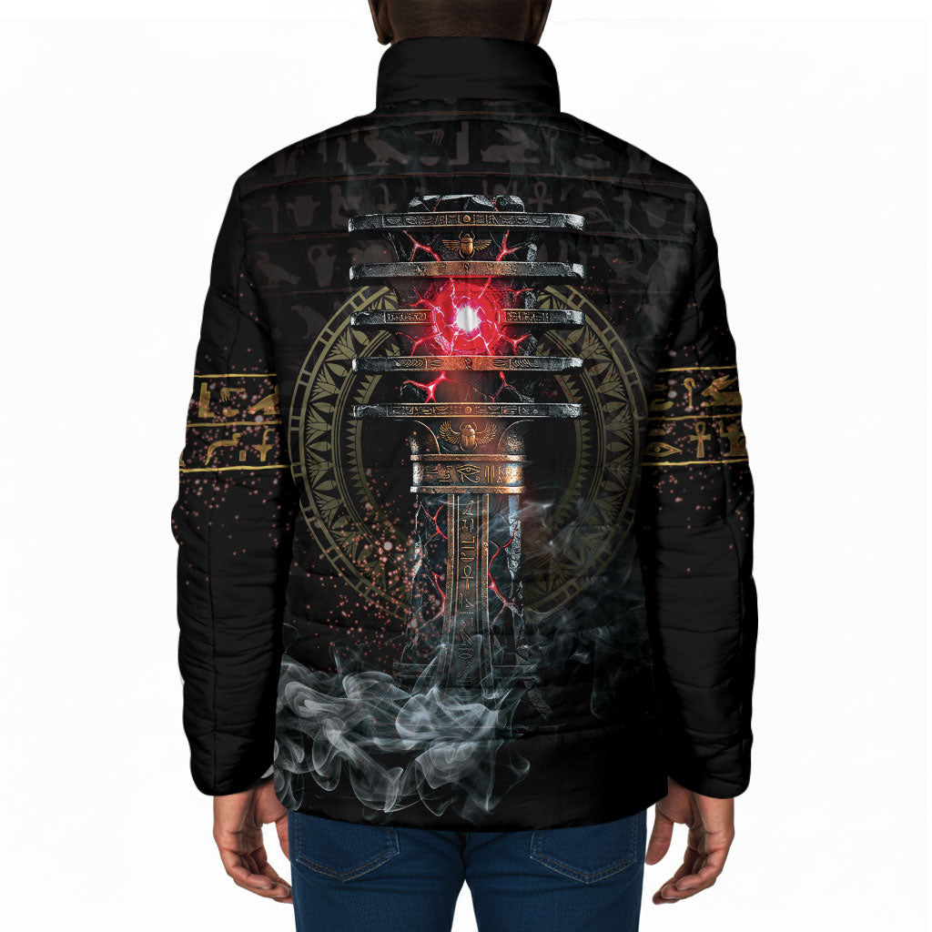 Egypt Djed Padded Jacket Glow Smoky Dark Style