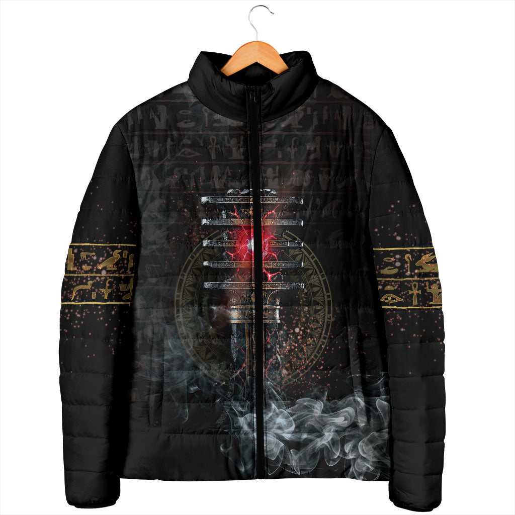 Egypt Djed Padded Jacket Glow Smoky Dark Style