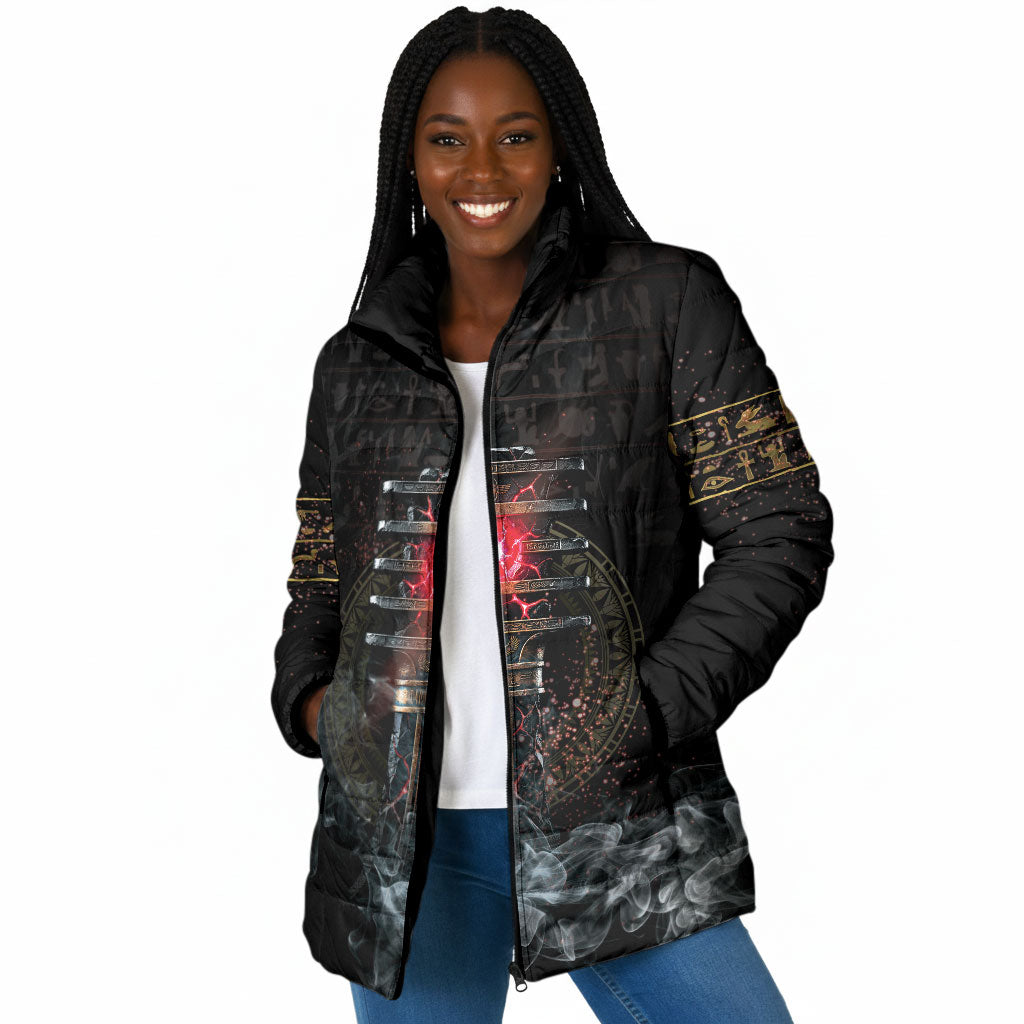 Egypt Djed Padded Jacket Glow Smoky Dark Style