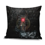 Egypt Djed Pillow Cover Glow Smoky Dark Style