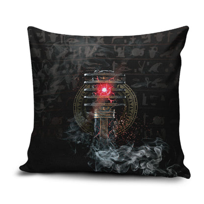 Egypt Djed Pillow Cover Glow Smoky Dark Style
