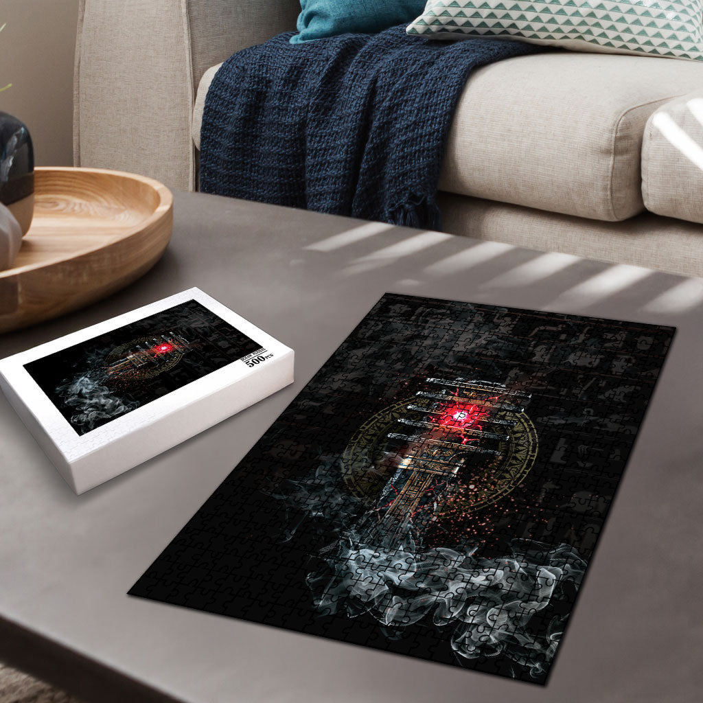 Egypt Djed Puzzle Glow Smoky Dark Style