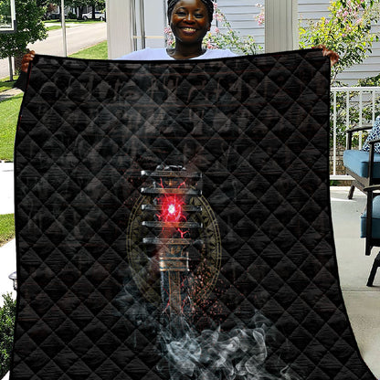Egypt Djed Quilt Glow Smoky Dark Style