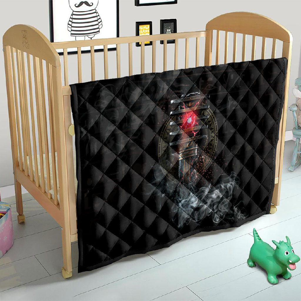 Egypt Djed Quilt Glow Smoky Dark Style