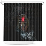 Egypt Djed Shower Curtain Glow Smoky Dark Style