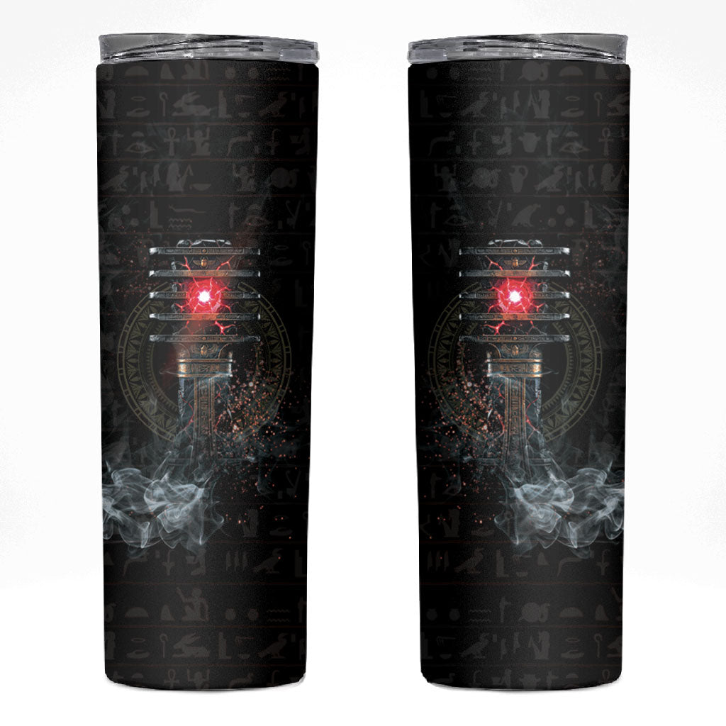 Egypt Djed Skinny Tumbler Glow Smoky Dark Style