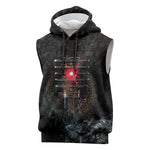Egypt Djed Sleeveless Hoodie Glow Smoky Dark Style
