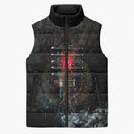 Egypt Djed Sleeveless Puffer Jacket Glow Smoky Dark Style